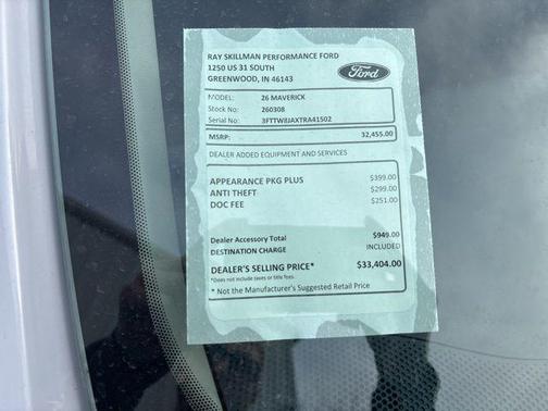 Space White Metallic 2026 Ford Maverick XLT