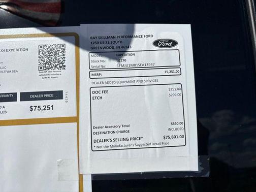 Black Metallic 2025 Ford Expedition Platinum
