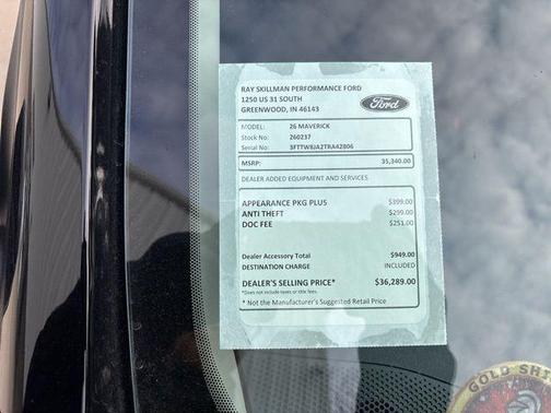 Shadow Black 2026 Ford Maverick XLT