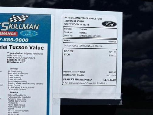 Aqua Blue 2020 Hyundai TUCSON Value