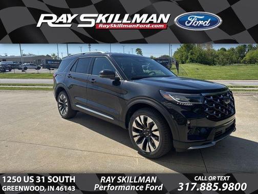 Agate Black Metallic 2026 Ford Explorer Platinum