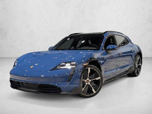 Blue 2022 Porsche Taycan 4