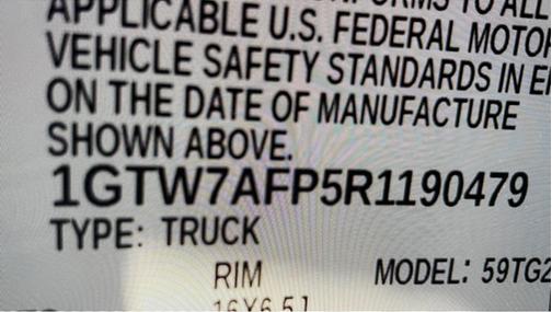 White 2024 GMC Savana 2500 Work Van