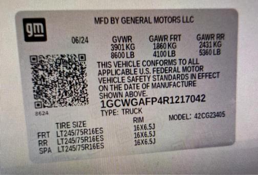 2024 Chevrolet Express 2500 Work Van