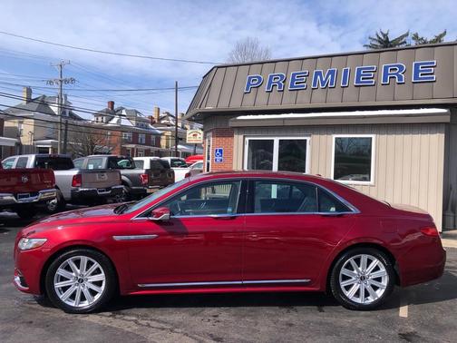 Red 2017 Lincoln Continental Reserve