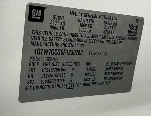 2015 GMC Savana 2500 Work Van