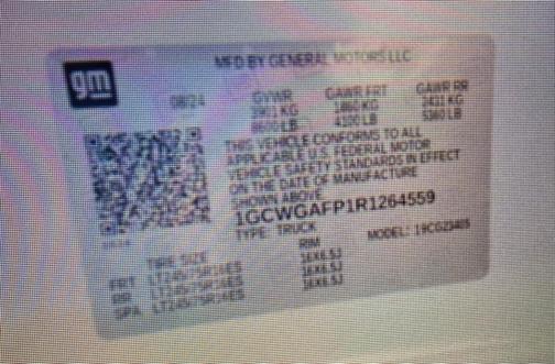 2024 Chevrolet Express 2500 Work Van