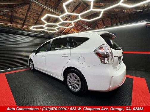 Super White 2014 Toyota Prius v Three