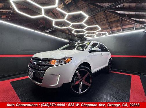 White Platinum Metallic Tri-Coat 2014 Ford Edge Limited