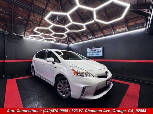 Super White 2013 Toyota Prius v Three