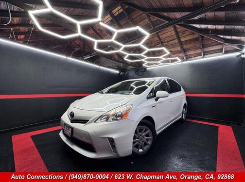 Super White 2013 Toyota Prius v Three