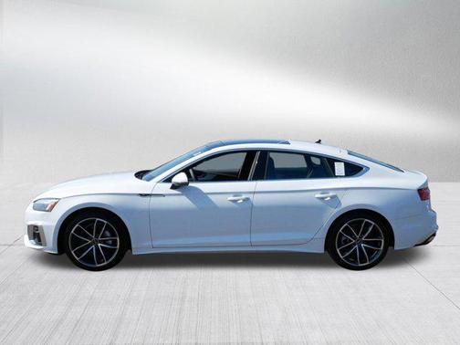 Glacier White Metallic 2024 Audi A5 Sportback 45 S Line Premium Plus