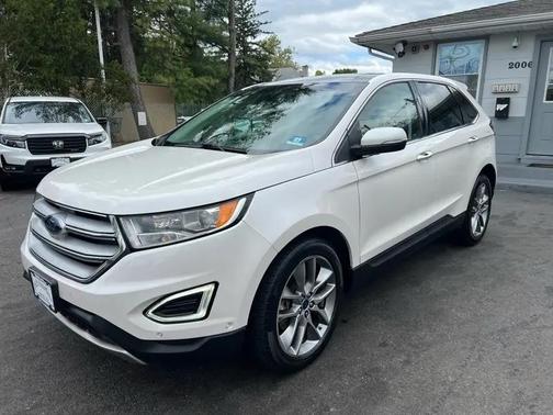 Pearl White 2016 Ford Edge Titanium