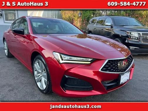Red 2021 Acura TLX Technology