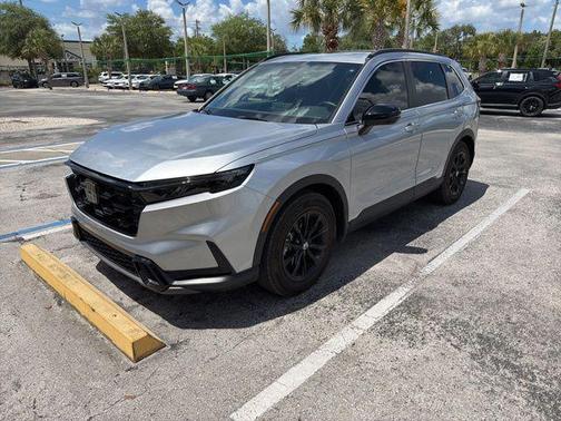 Solar Silver Metallic 2025 Honda CR-V Hybrid Sport FWD