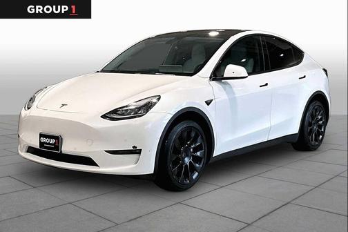 Pearl White Multi-Coat 2022 Tesla Model Y Long Range Dual Motor All-Wheel Drive