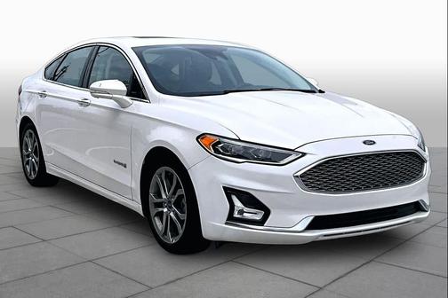 White Platinum Metallic Tri-Coat 2019 Ford Fusion Hybrid Titanium