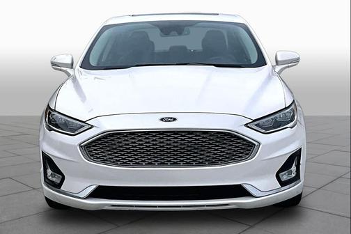 White Platinum Metallic Tri-Coat 2019 Ford Fusion Hybrid Titanium