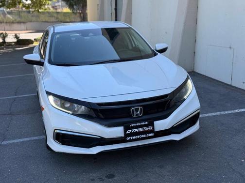 White 2019 Honda Civic LX