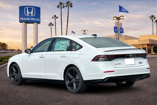 Platinum White Pearl 2026 Honda Accord Hybrid Sport-L