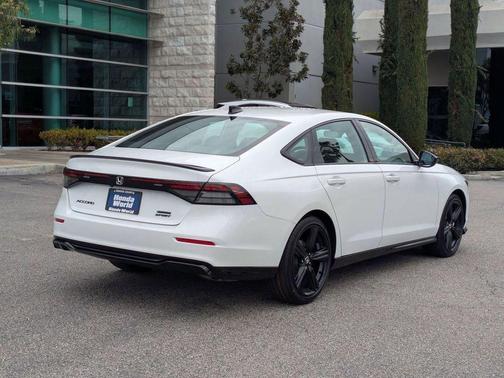 Platinum White Pearl 2026 Honda Accord Hybrid Sport-L