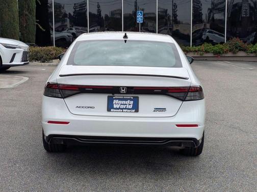 Platinum White Pearl 2026 Honda Accord Hybrid Sport-L