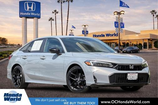 Solar Silver Metallic 2025 Honda Civic Sport