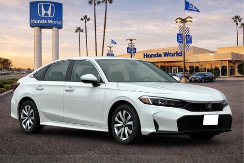 Platinum White Pearl 2026 Honda Civic LX