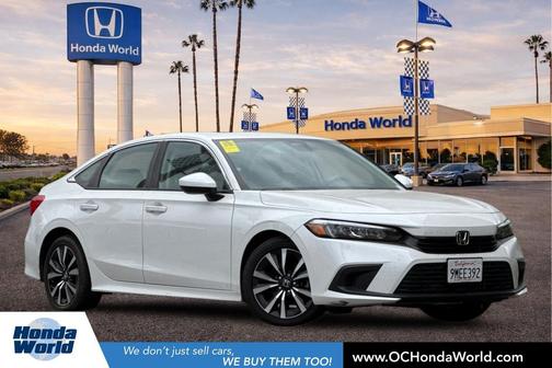 Platinum White Pearl 2024 Honda Civic EX