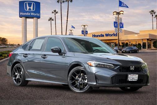 Gray 2025 Honda Civic Hybrid Sport