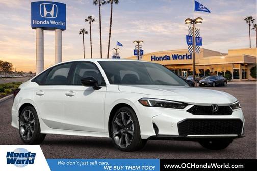 Platinum White Pearl 2026 Honda Civic Hybrid Sport