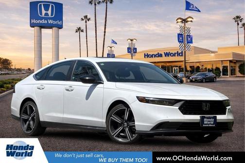 Platinum White Pearl 2024 Honda Accord Hybrid Sport
