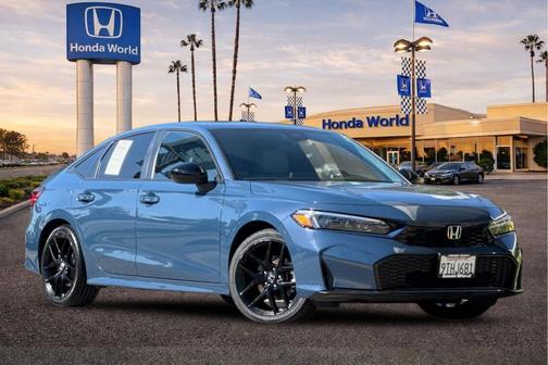 Blue Lagoon Pearl 2025 Honda Civic Hybrid Sport