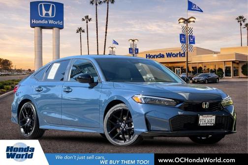 Blue Lagoon Pearl 2025 Honda Civic Hybrid Sport