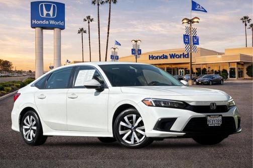 Platinum White Pearl 2023 Honda Civic LX
