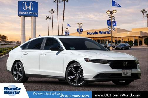 Platinum White Pearl 2023 Honda Accord Hybrid Sport