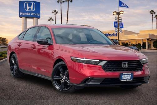 Radiant Red Metallic 2026 Honda Accord Hybrid Sport-L