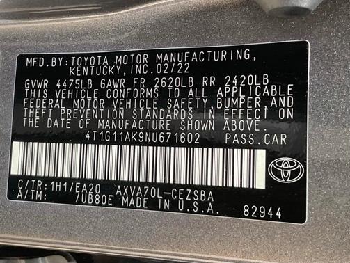 2022 Toyota Camry SE