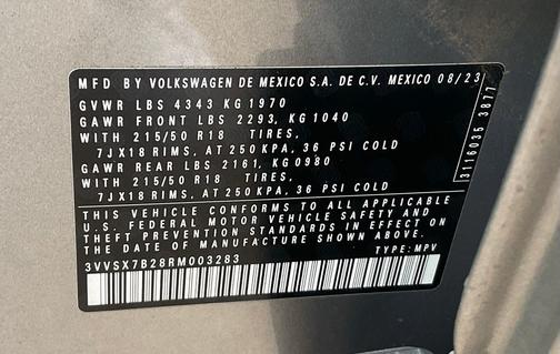 2024 Volkswagen Taos 1.5T SE
