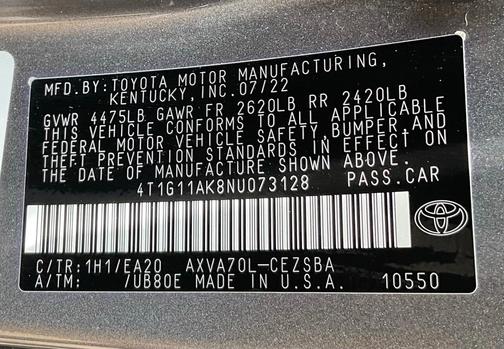 2022 Toyota Camry SE