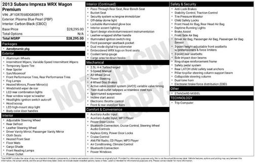 2013 Subaru Impreza WRX Premium