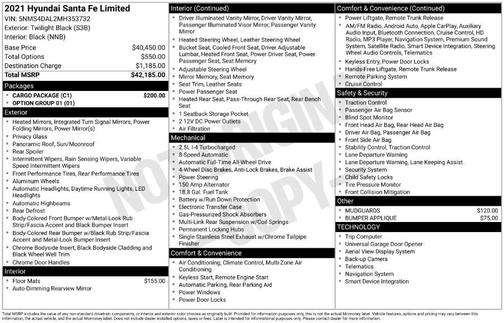 2021 Hyundai SANTA FE Limited