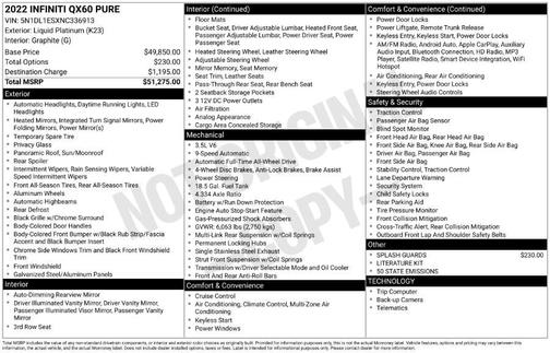 2022 INFINITI QX60 Pure