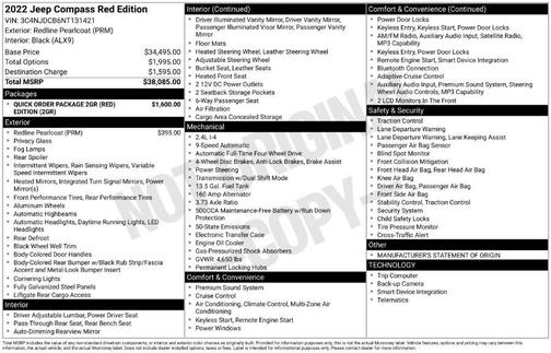 2022 Jeep Compass (RED) Edition 4x4