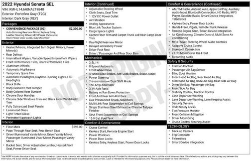 2022 Hyundai SONATA SEL