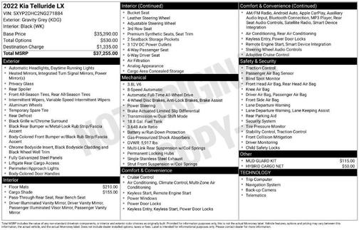 2022 Kia Telluride LX