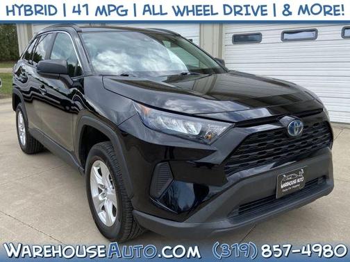 Black 2021 Toyota RAV4 Hybrid LE