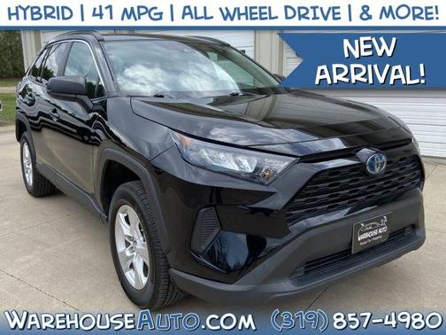 Black 2021 Toyota RAV4 Hybrid LE