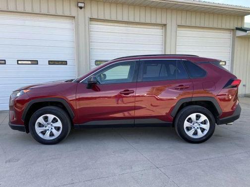 Red 2021 Toyota RAV4 LE