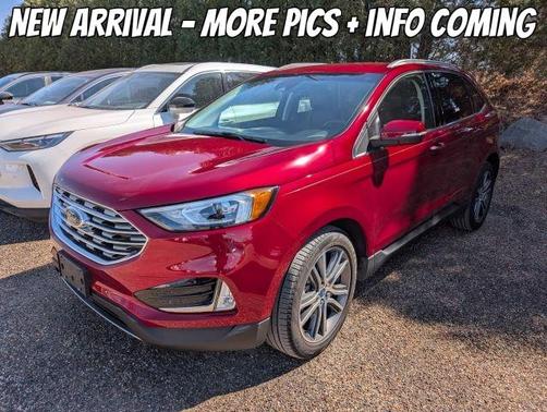 Red 2019 Ford Edge Titanium